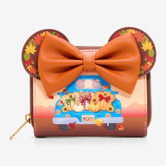 Loungefly Handbags - Loungefly Mickey & Minnie Harvest Truck Zip Wallet NWT